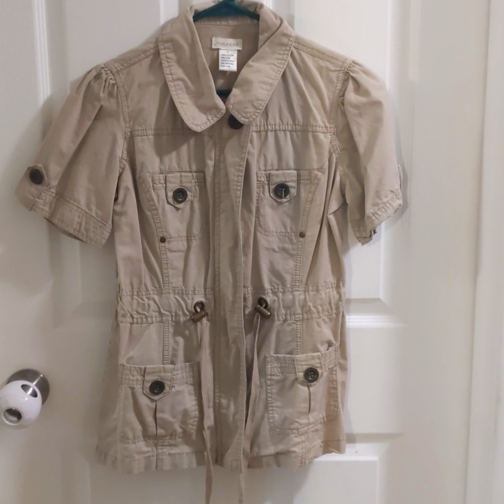 Cute Khaki Utility Top/Jacket